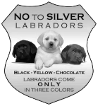 No to Silver Labradors logo